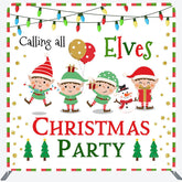 Lofaris Calling All Elves Christmas Pillow Case Backdrop